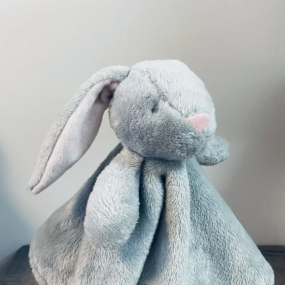 Carter's 2020 Plush Grey/Pink Bunny Security Blanket Stuffed Toy Stuffed Animal
